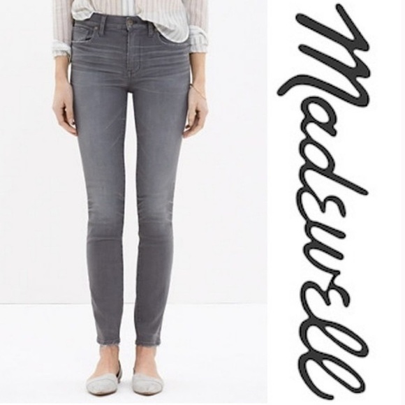 Madewell | Women's Gray High Riser Skinny Jeans, slightly distressed, size 26 - Picture 16 of 16